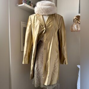 Gold 100% Silk Jacket